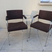 Paire de fauteuils conférence vintage