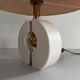 Wooden table lamp with fabric shade by Schröder & Co. Leuchten, 1960, Germany.