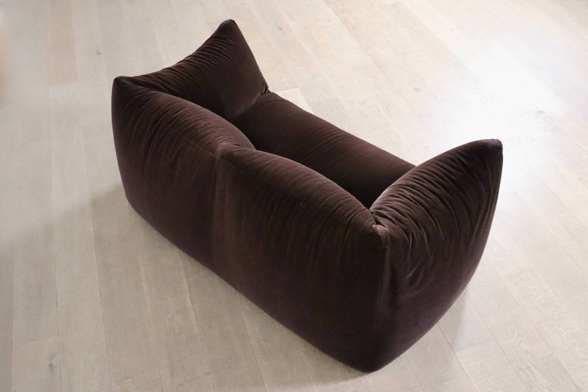 Le Bambole Sofa In Original Mohair Velvet By Mario Bellini For B&B Italia,