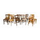 Lot of 15 bistro chairs vintage wood café mismatched