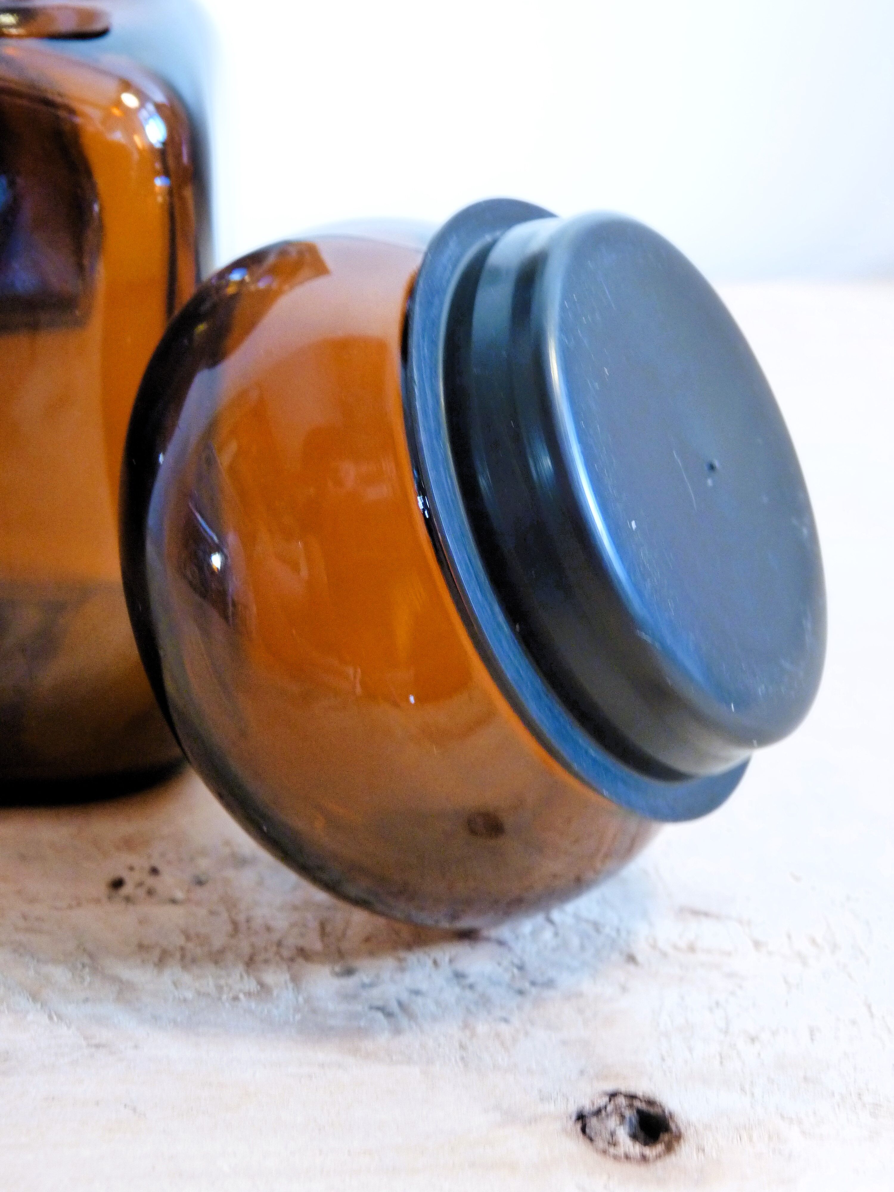 Ariel laundry apothecary style jar - amber glass