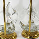 Vintage french crystal and brass lamps