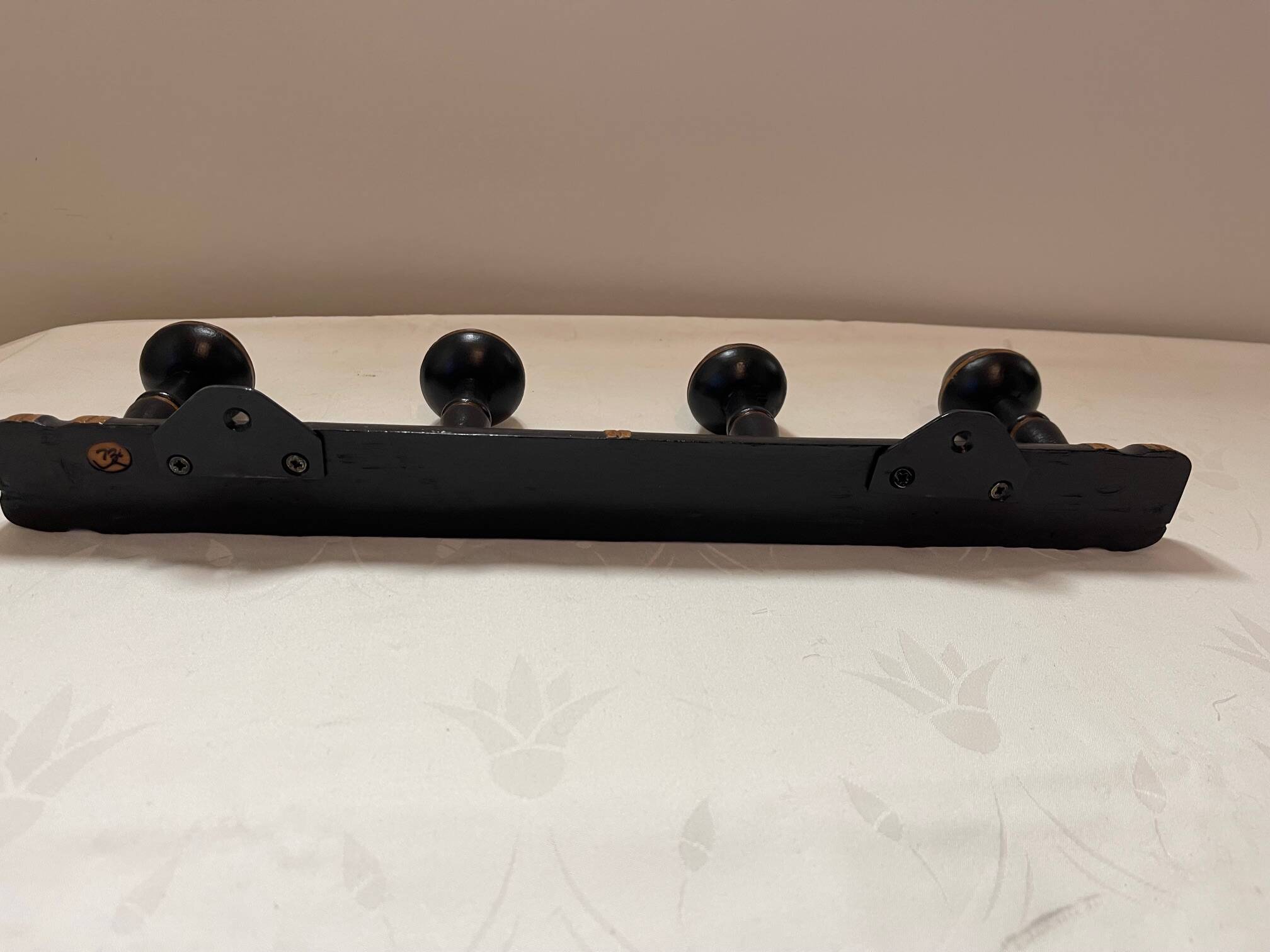 Wooden Coat Rack with 4 Hooks