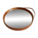 Round teak mirror by Uno and Osten Kristiansson for Luxus Vittsjö, Sweden.