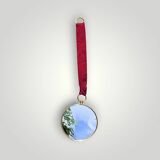 Antique hanging "witch's eye" convex mirror