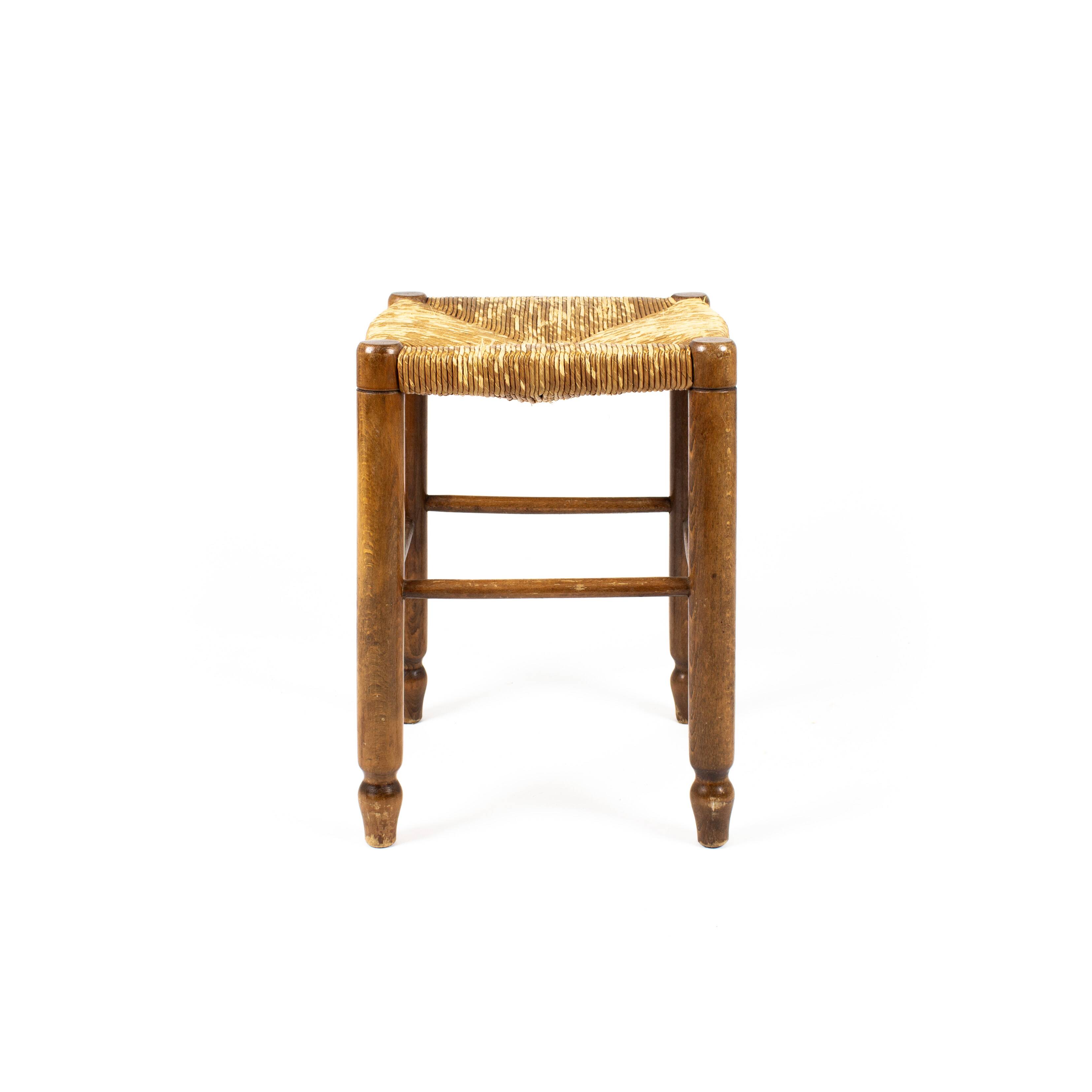 Brutalist straw stool