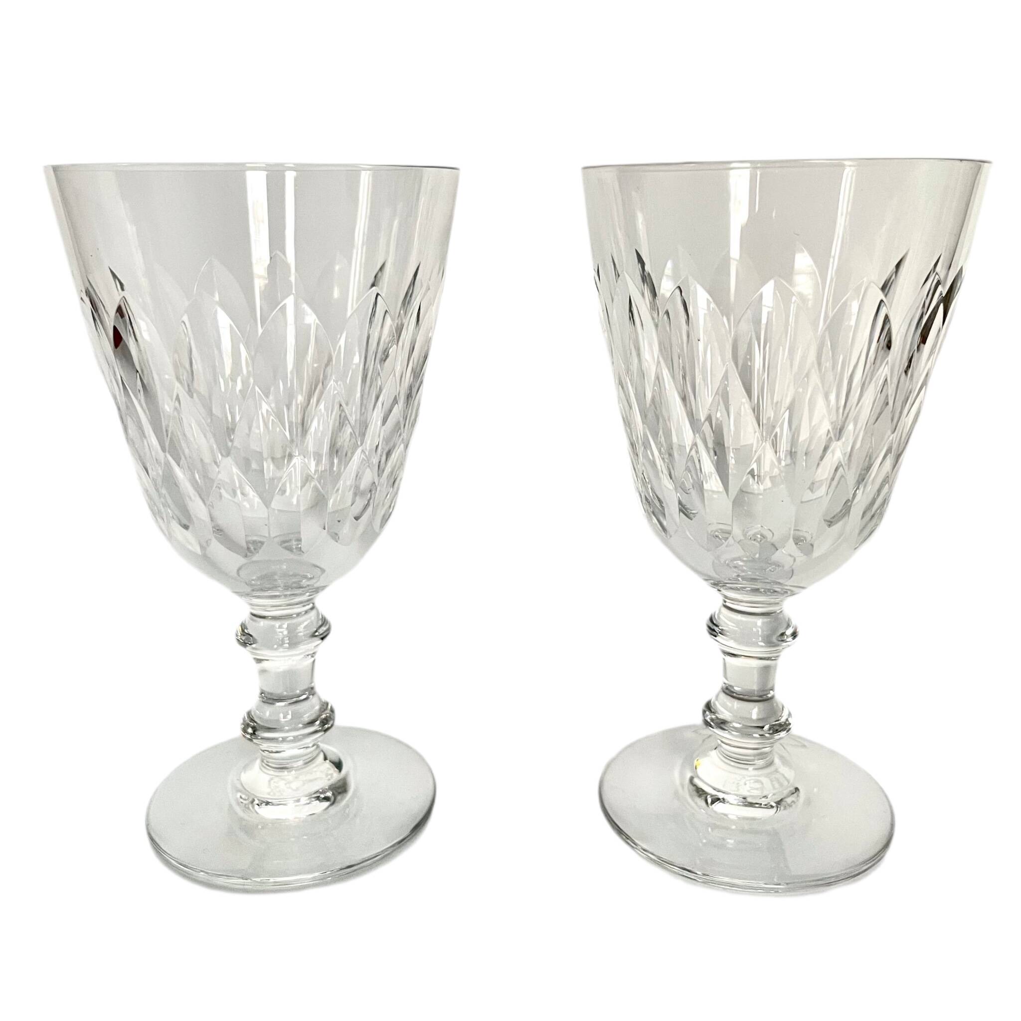 2 Baccarat crystal "Armagnac" model wine glasses
