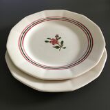 Pair of plates Sarreguemines décor Armelle