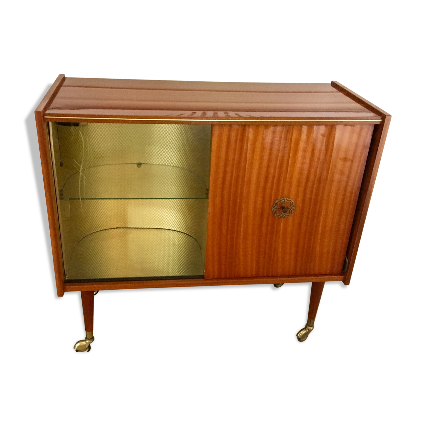 Meuble bar retro vintage éclairé Selency