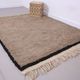 Taupe Handmade Moroccan Rug 177 x 219 cm - Berber Wool Rug - Bohemian Style
