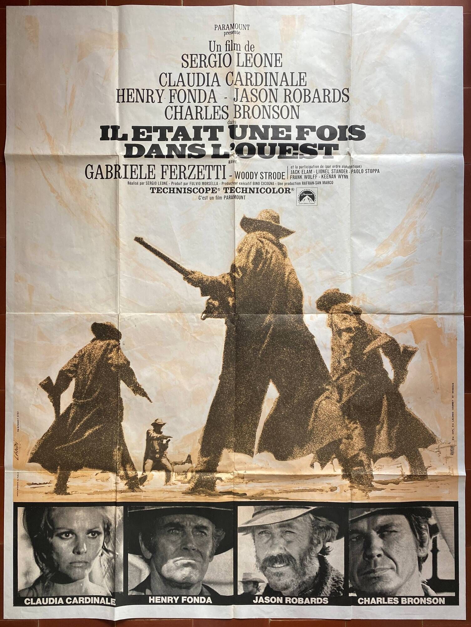 Original cinema poster "Once upon a time in the West" Sergio Leone 120x160cm 1968