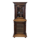 Two-body display cabinet in oak, Henri II style.