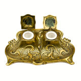 Ink in gilded brass old art nouveau