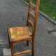 Paire de chaises en chêne et paille – années 50