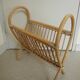 vintage rattan magazine rack