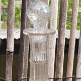 Glass floral carafe