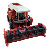 Red combine harvester