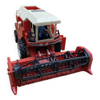 Red combine harvester