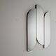 Sculptural wall mirror with brass edges, Italy, 1970s