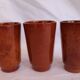 Set de 6 gobelets en grès vernissé vintage