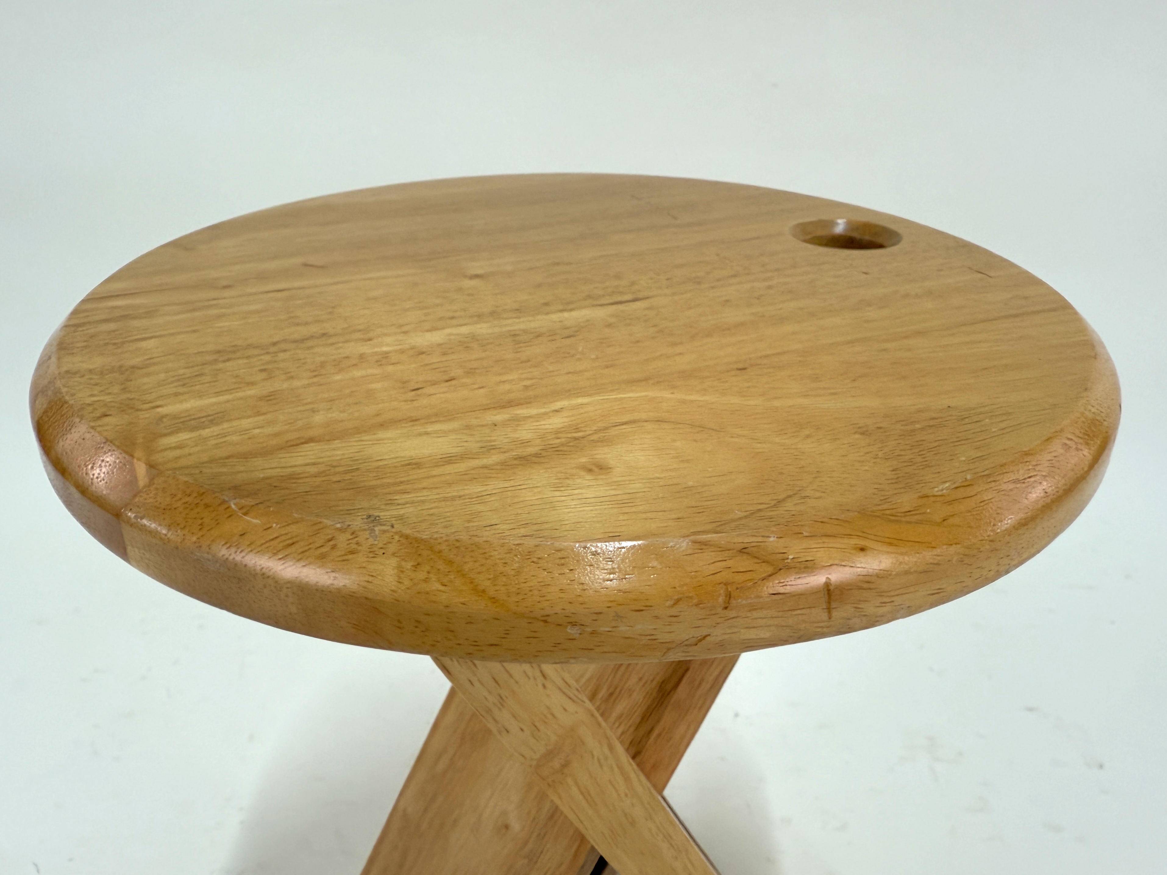 Suzy DLG Roger Tallon Wood Stool - no Charlotte Perriand - Vintage