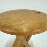Suzy DLG Roger Tallon Wood Stool - no Charlotte Perriand - Vintage