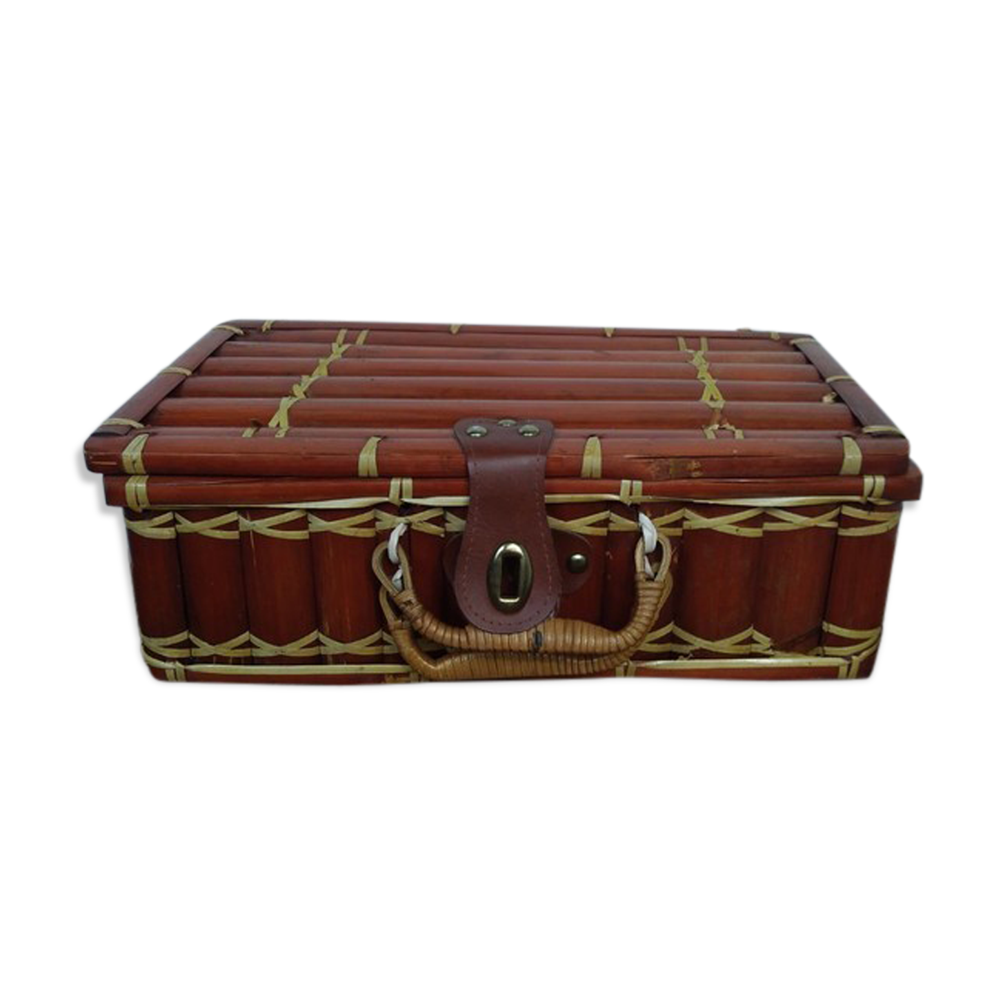 Vintage bamboo valisette