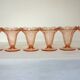 6 vintage Rosaline Luminarc fruit bowls