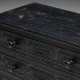 Commode à Tiroirs en Chêne Sculpté à la Main, France, 18ème Siècle