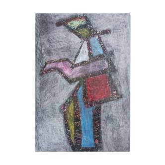 Large drawing, colorful character