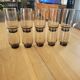 10 verres à eau en verre fumé BP
