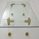 Mid-Century Lucite and Brass Italian Coffee Table with Snake Head Details
