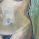 Painting "reverie" hst nude workshop jacquelin gaeremynck school of leers 1950
