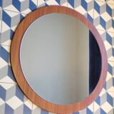 Scandinavian teak mirror Ø 65cm
