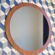 Scandinavian teak mirror Ø 65cm