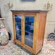 DISPLAY CABINET, CHERRY WOOD BOOKCASE IN DIRECTOIRE STYLE, 19TH CENTURY