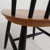 Set of 4 Fanett model slatted chairs, Tapiovaara, 1960s
