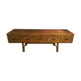 Vintage rattan sideboard circa 1960