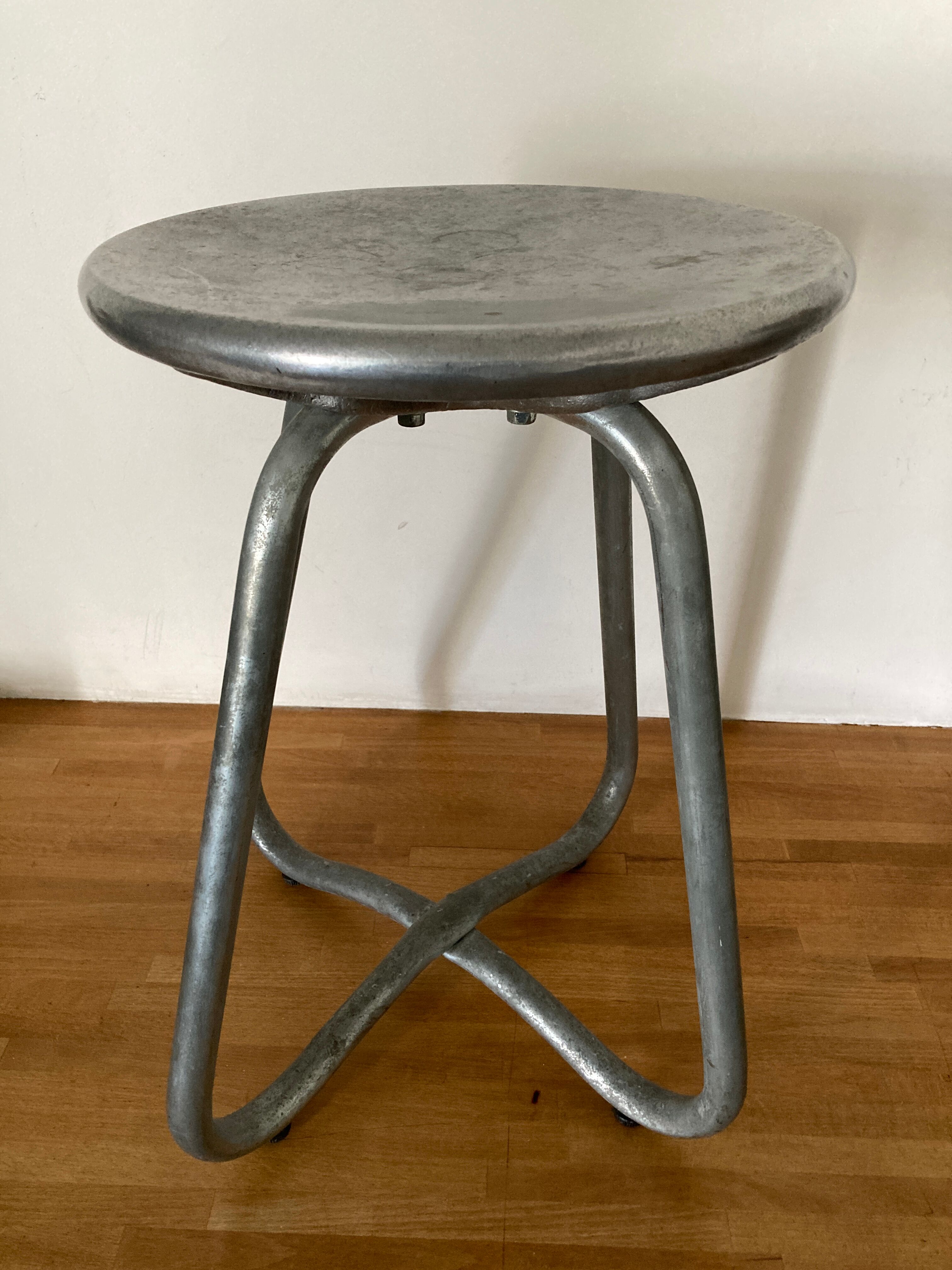 Habitat aluminium cast iron stool 1980