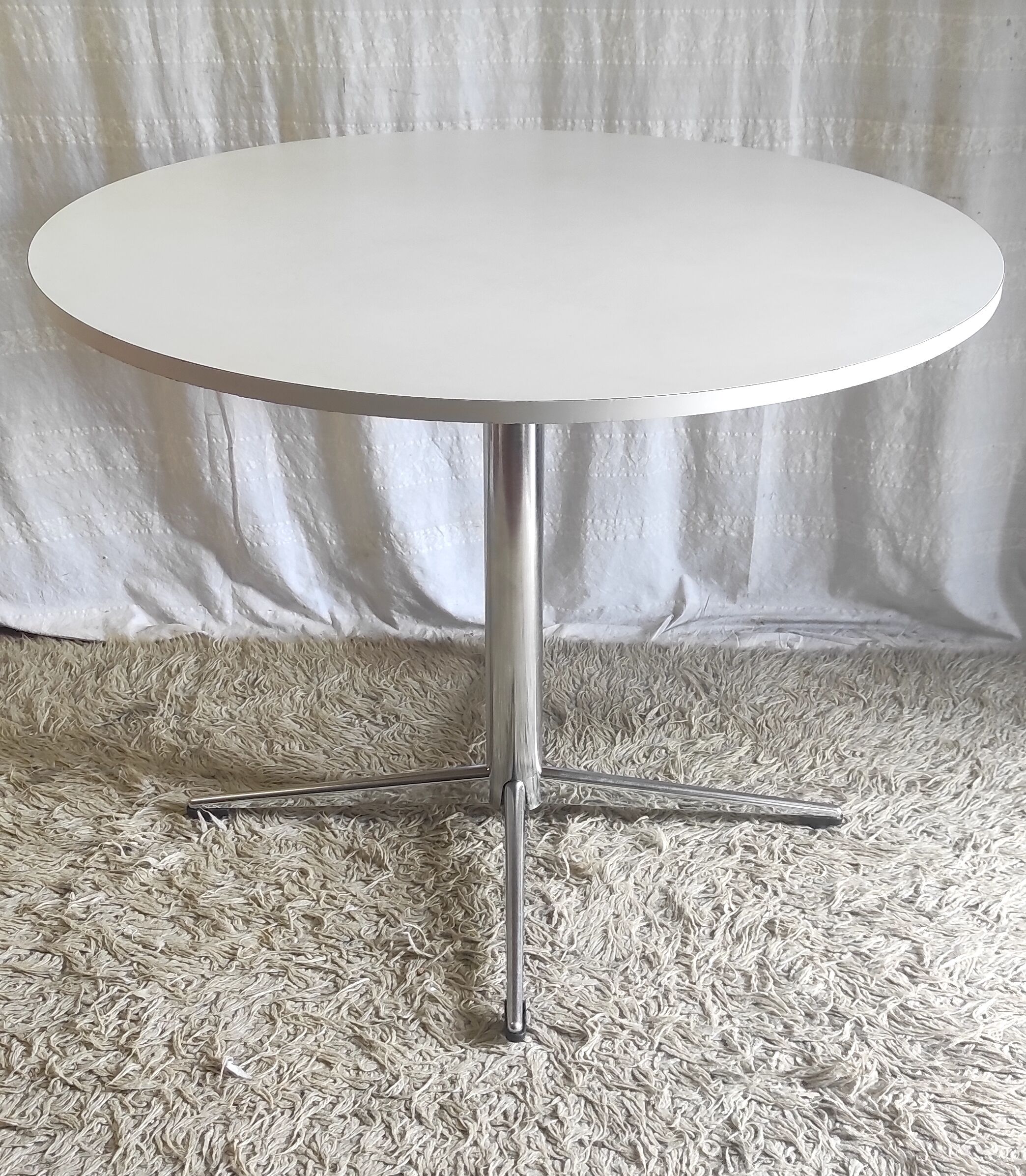 Dining table design chrome metal and formica – 70s