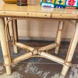 Bamboo rattan table