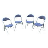 Set of 4 souvignet folding chairs from the 1970s.