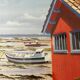 lithograph "Fisherman's hut" signed Henri Deuil