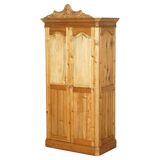 Vintage hand-carved wardrobe in Art Nouveau style.