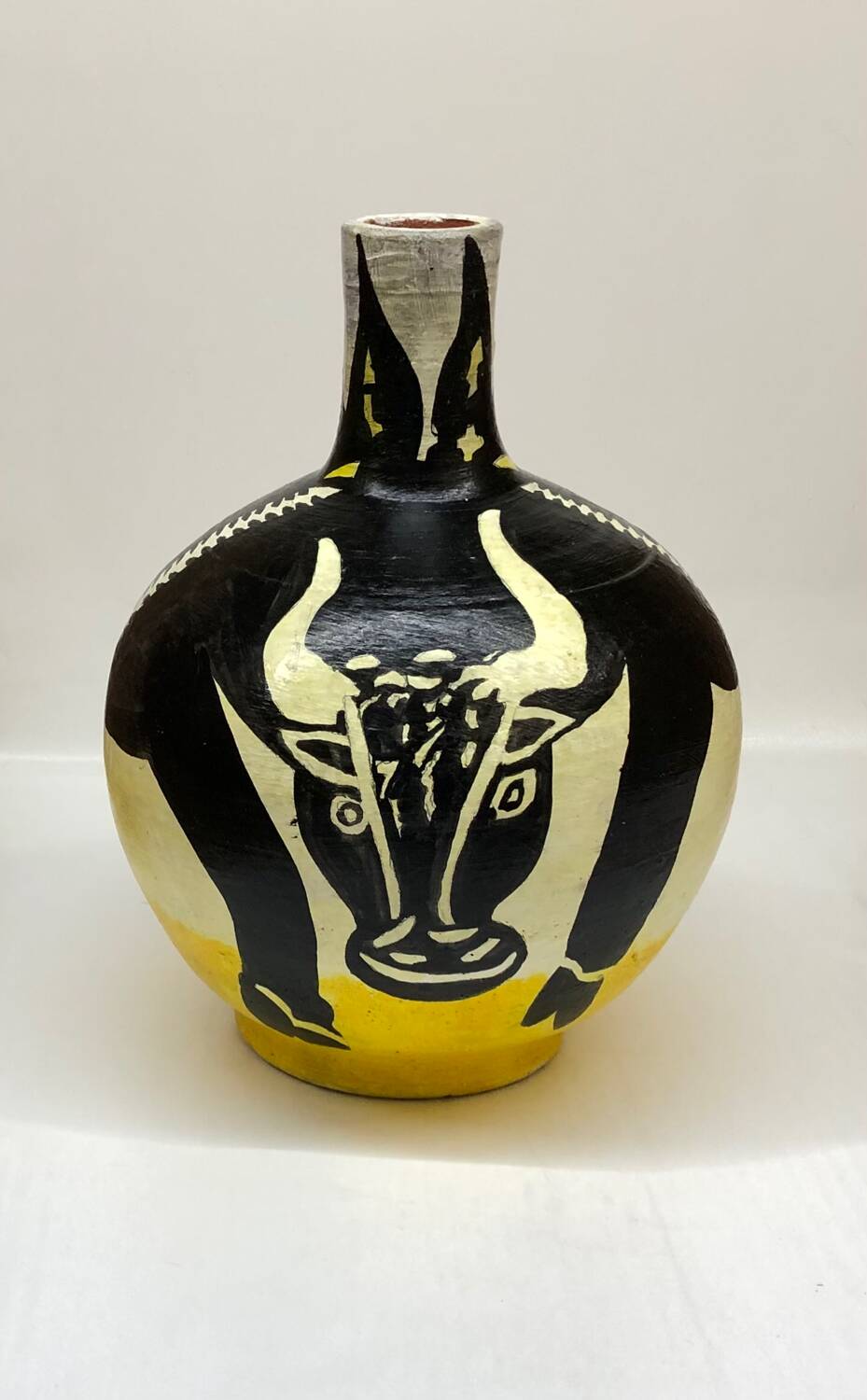 Picasso-inspired bull vase
