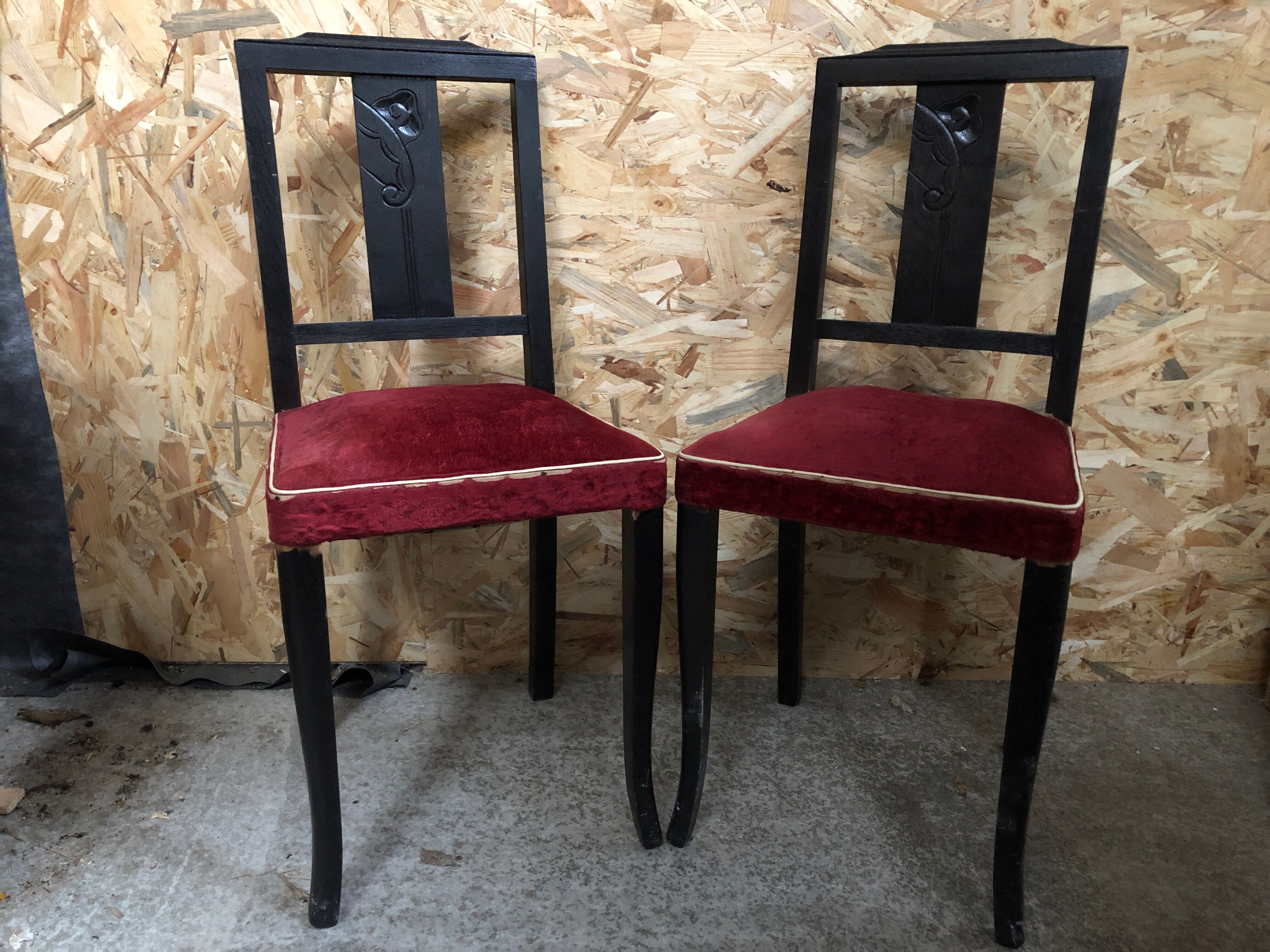 Pair old chair art deco