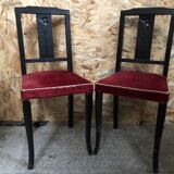 Pair old chair art deco
