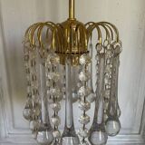 Murano glass and gold metal pendant light