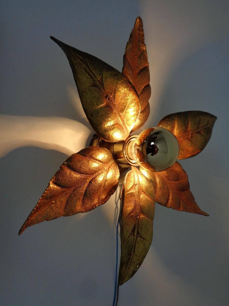 Hollywood Regency Wall Lamp by Willy Daro for Massive, Belgium, 1970s
