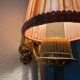 Oval illuminated brass mirror from the 70s
